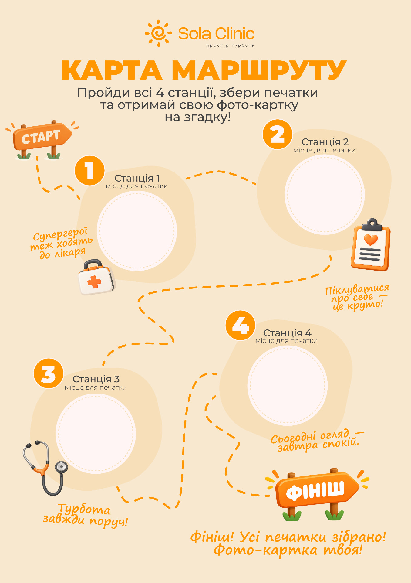Робота студентки: карта маршруту для Sola Clinic